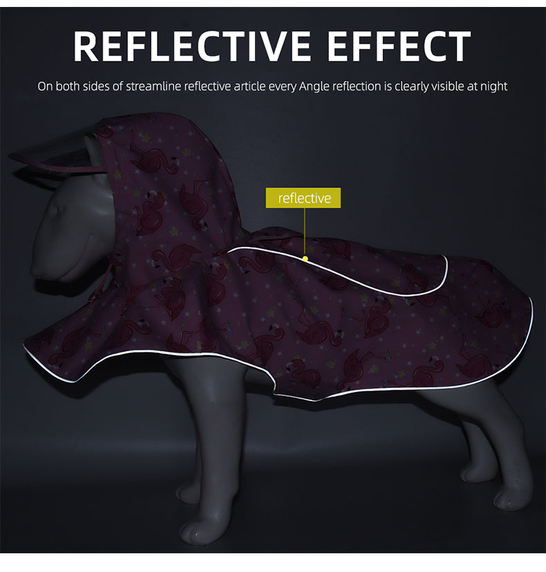 Waterproof Reflective Cape Raincoat Dog Raincoat