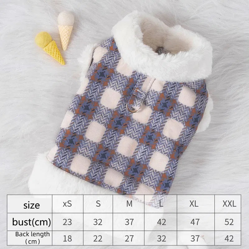 Dog clothing with warmth and plush that can be pulled vest teddy bear