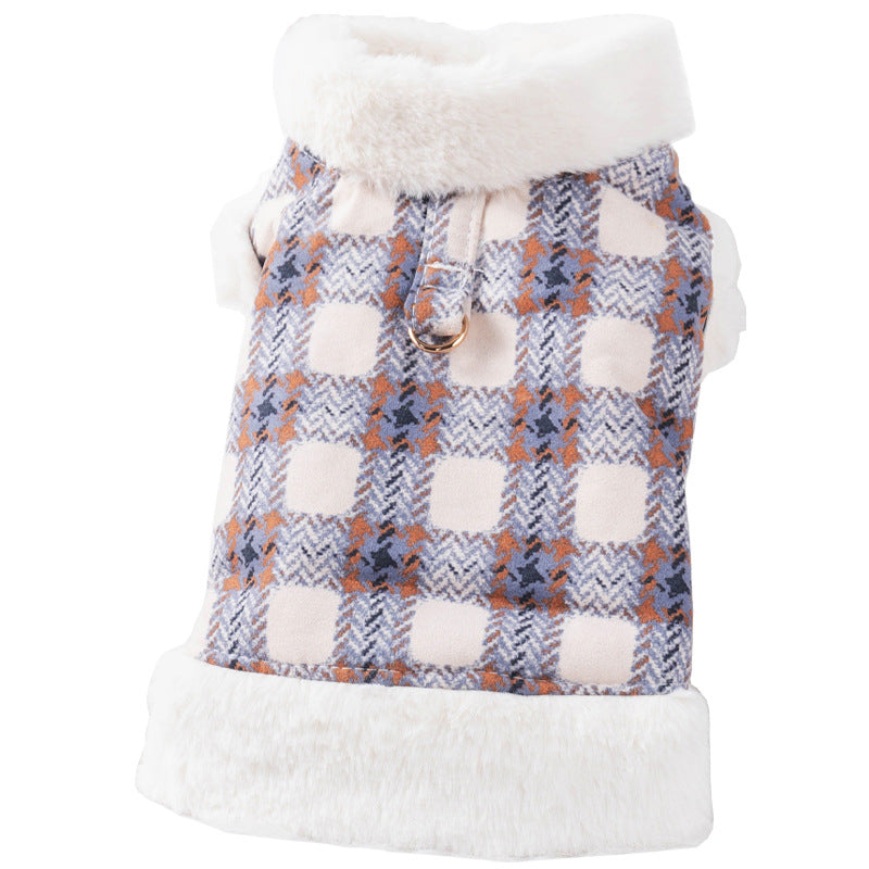 Dog clothing with warmth and plush that can be pulled vest teddy bear